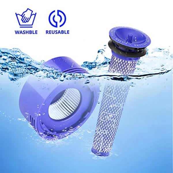 Replacement HEPA Filter Pack Compatible with Dyson V7 V8 Animal V8 Absolute Cordless Vacuum Cleaners
